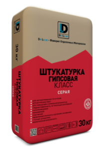 Купить на centrosnab.ru Штукатурка гипсовая серая КЛАСС МН De Luxe, 30кг по цене от 241,50 руб.!